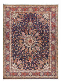 Alfombra Persa - Tabriz - Real - 400 x 297 cm - azul oscuro