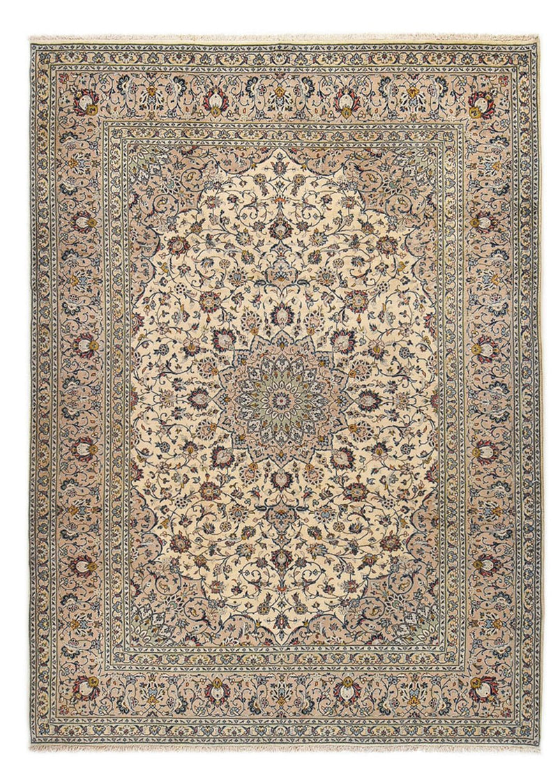 Alfombra persa - Keshan - Real - 342 x 247 cm - arena