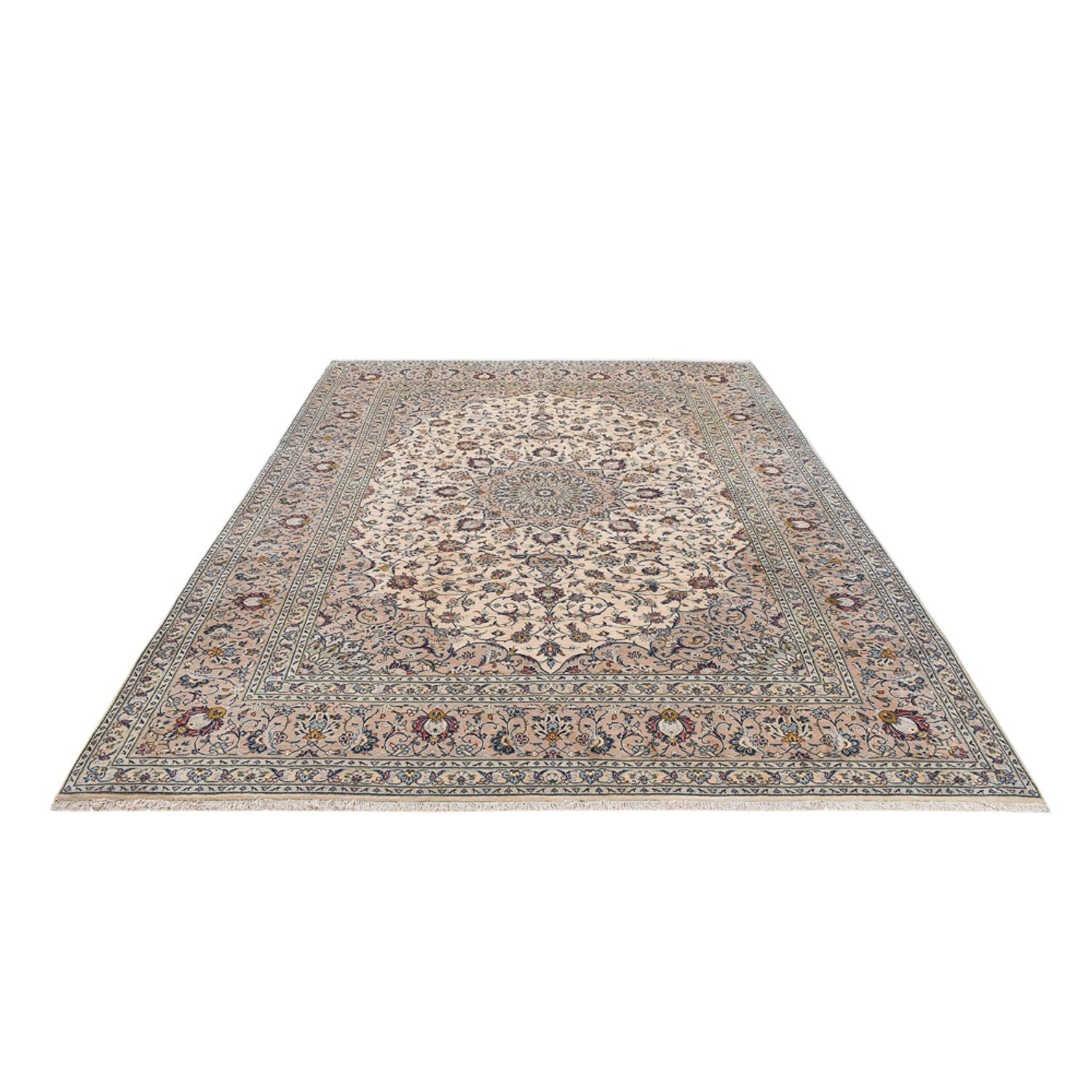 Alfombra persa - Keshan - Real - 342 x 247 cm - arena