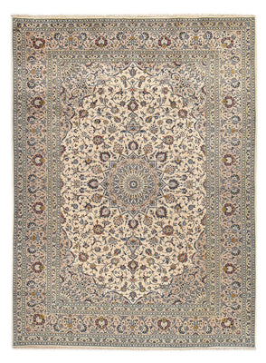 Alfombra persa - Keshan - Real - 346 x 250 cm - arena