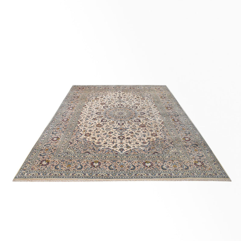 Alfombra persa - Keshan - Real - 346 x 250 cm - arena