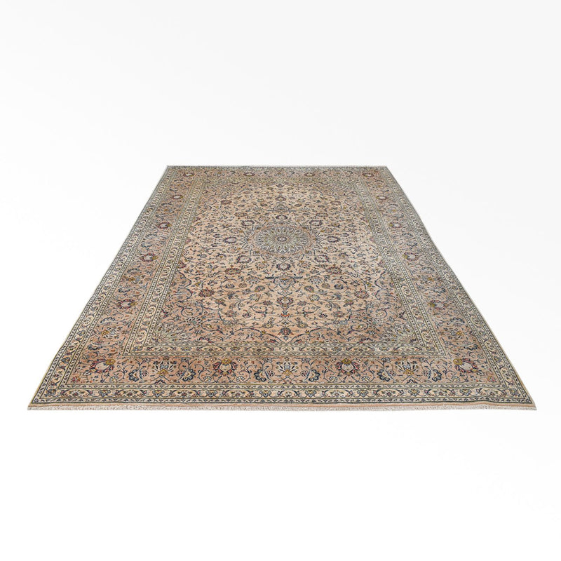 Alfombra persa - Keshan - Real - 345 x 246 cm - arena