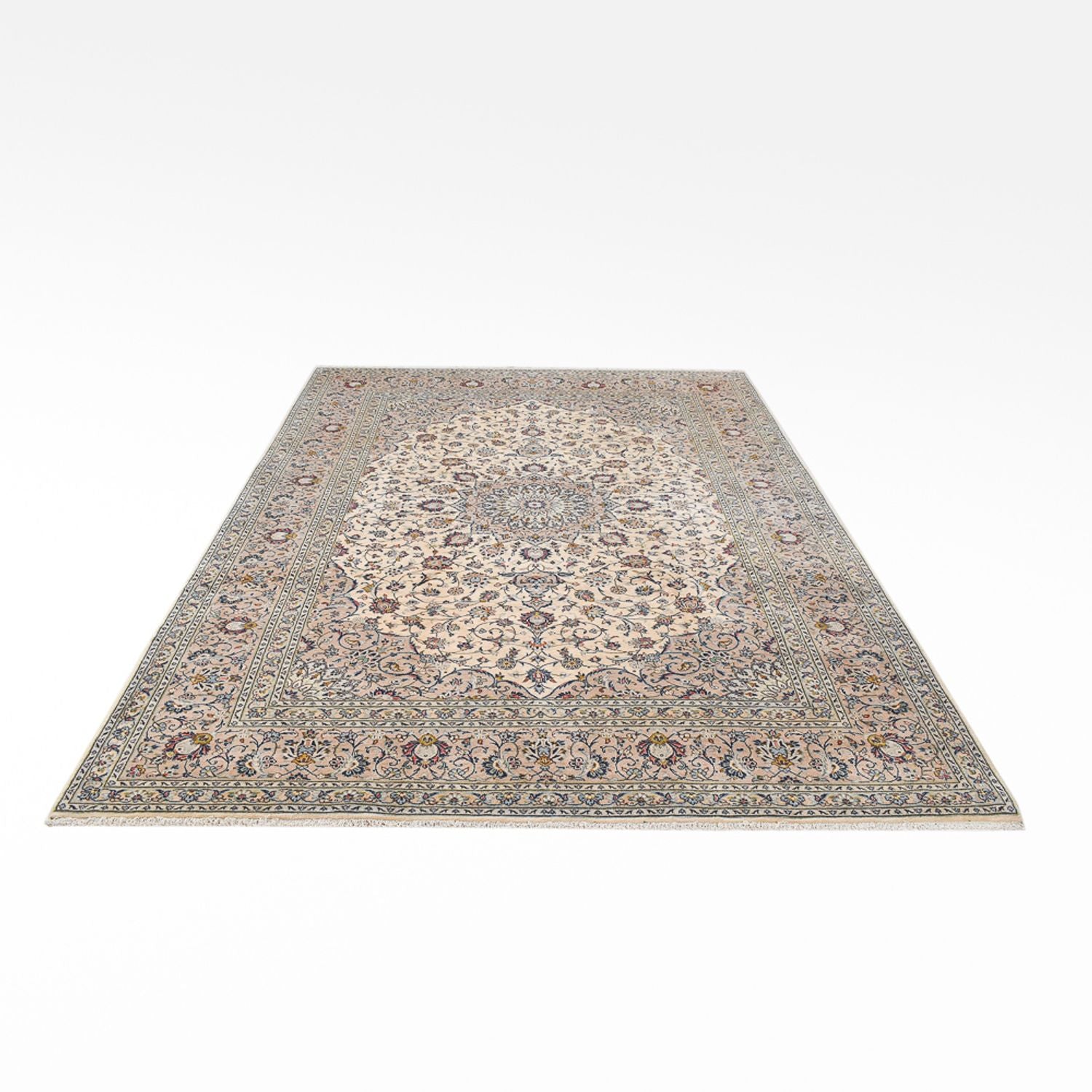 Alfombra persa - Keshan - Real - 347 x 244 cm - arena
