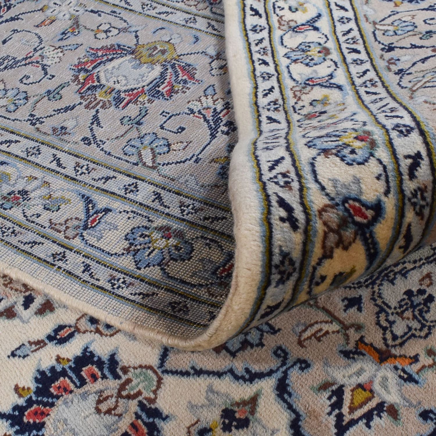 Alfombra persa - Keshan - Real - 352 x 245 cm - gris