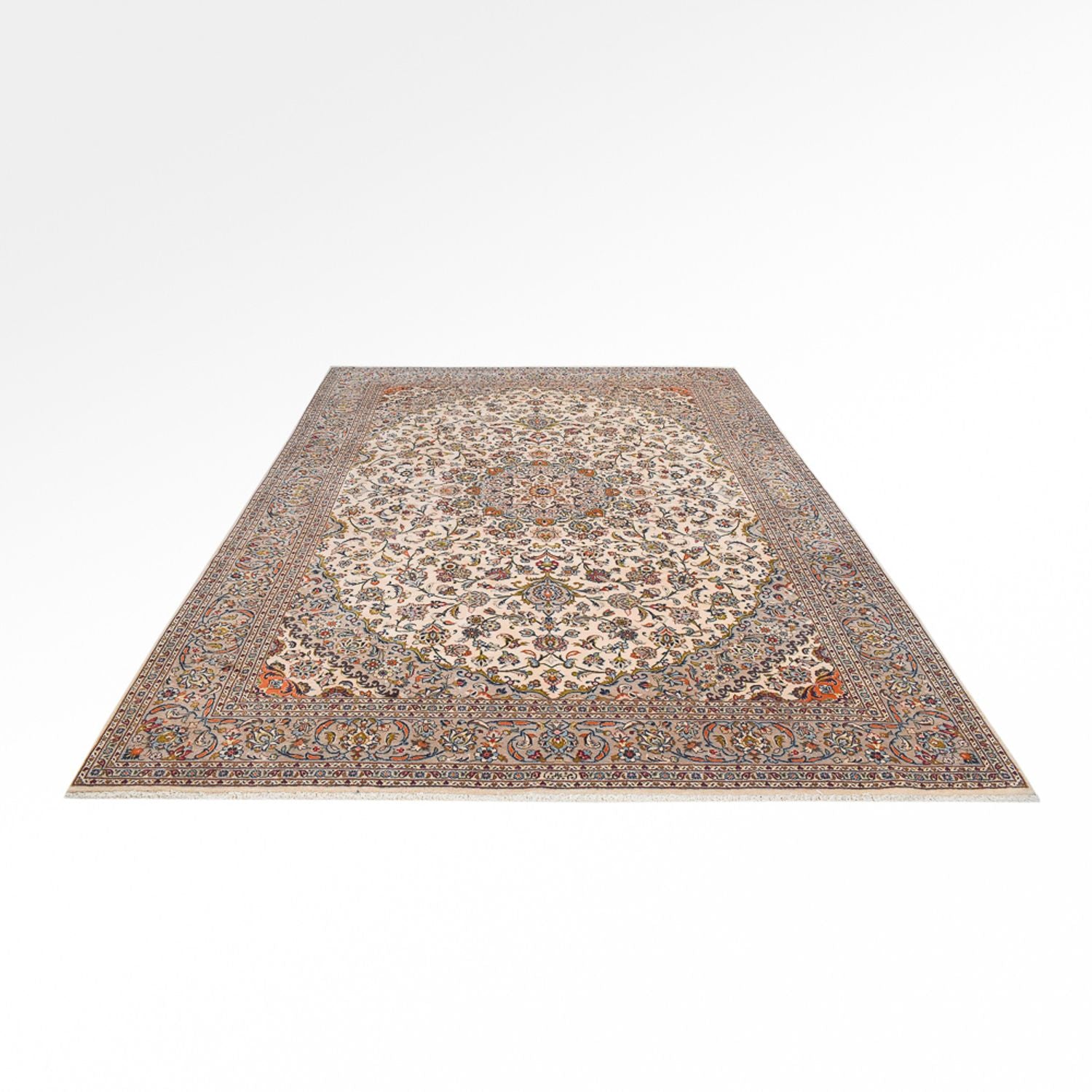 Alfombra persa - Keshan - Real - 353 x 254 cm - arena
