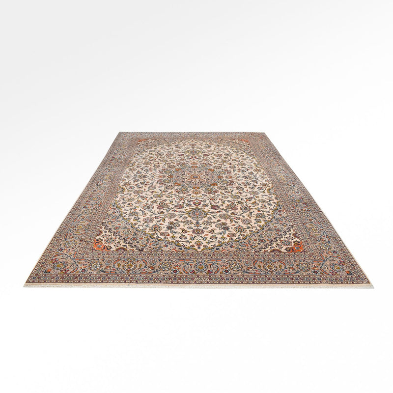 Alfombra persa - Keshan - Real - 353 x 254 cm - arena