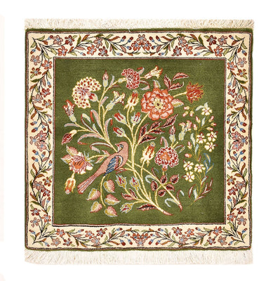 Alfombra persa - Real cuadrado  - 60 x 60 cm - verde