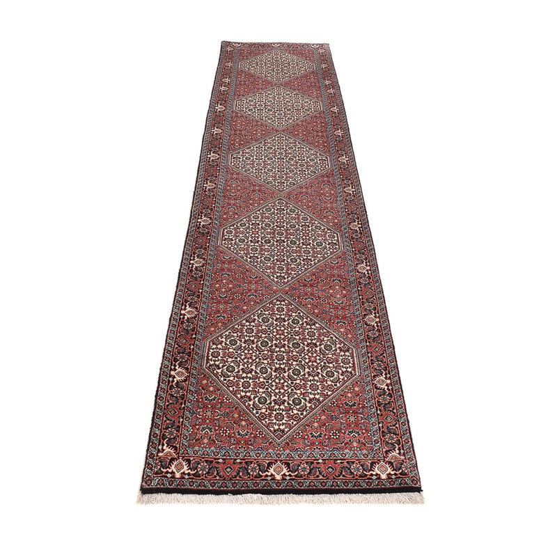 Alfombra de pasillo Alfombra persa - Bidjar - 389 x 74 cm - marrón