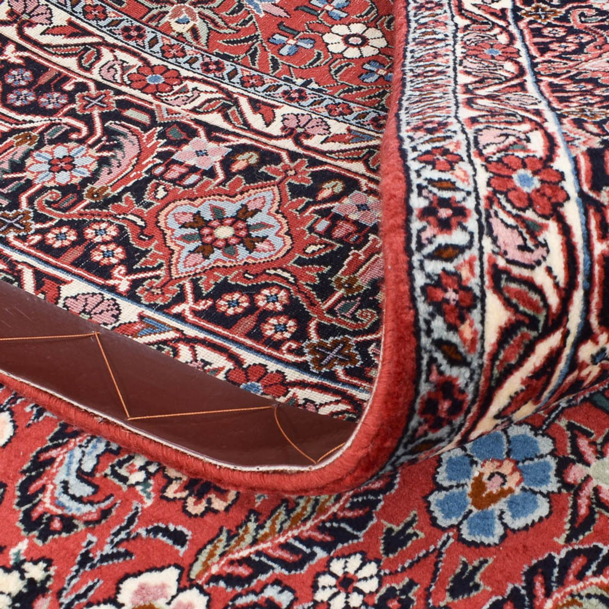 Alfombra de pasillo Alfombra persa - Bidjar - 390 x 204 cm - óxido