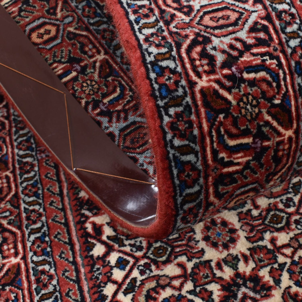 Alfombra de pasillo Alfombra persa - Bidjar - 400 x 74 cm - marrón