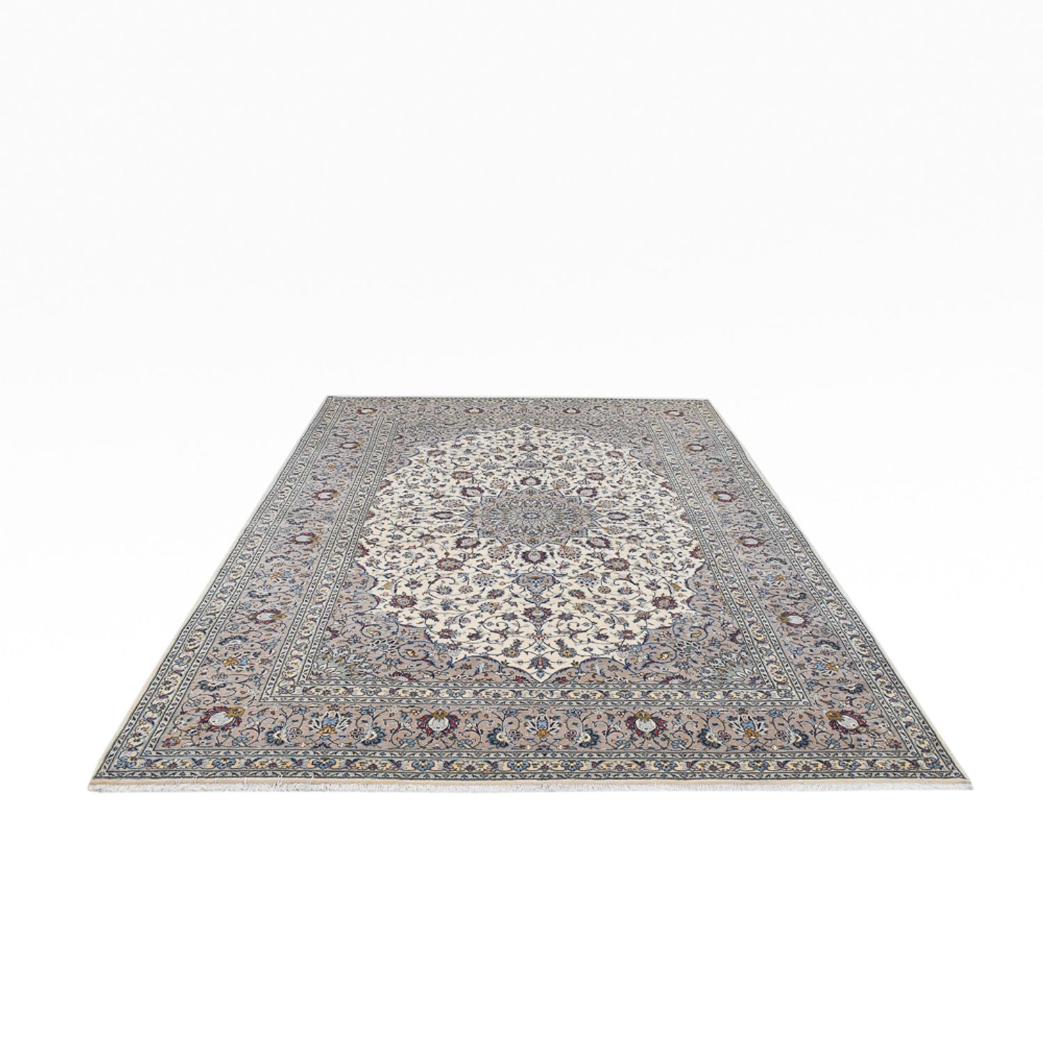 Alfombra persa - Keshan - Real - 352 x 250 cm - gris