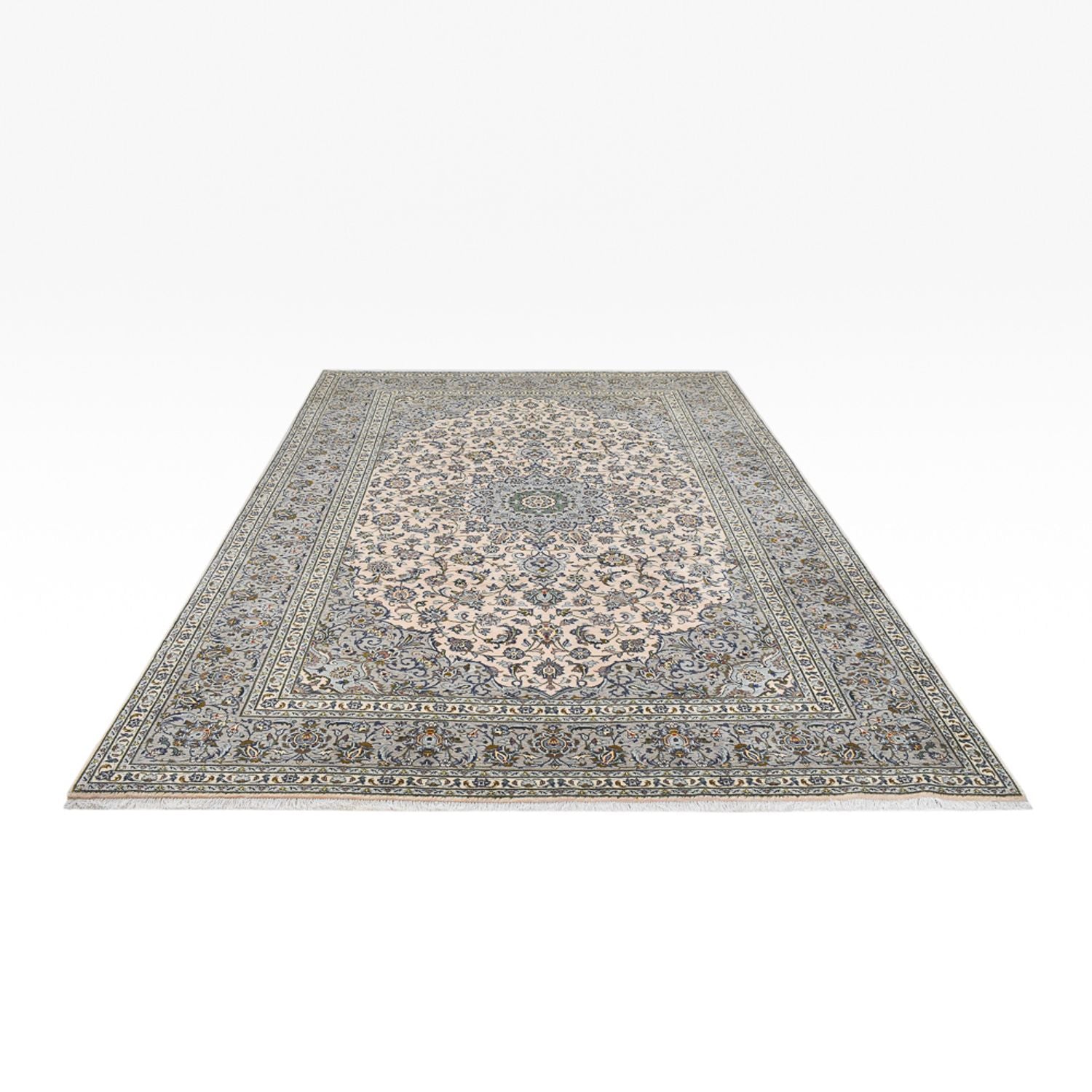 Alfombra persa - Keshan - Real - 347 x 248 cm - gris
