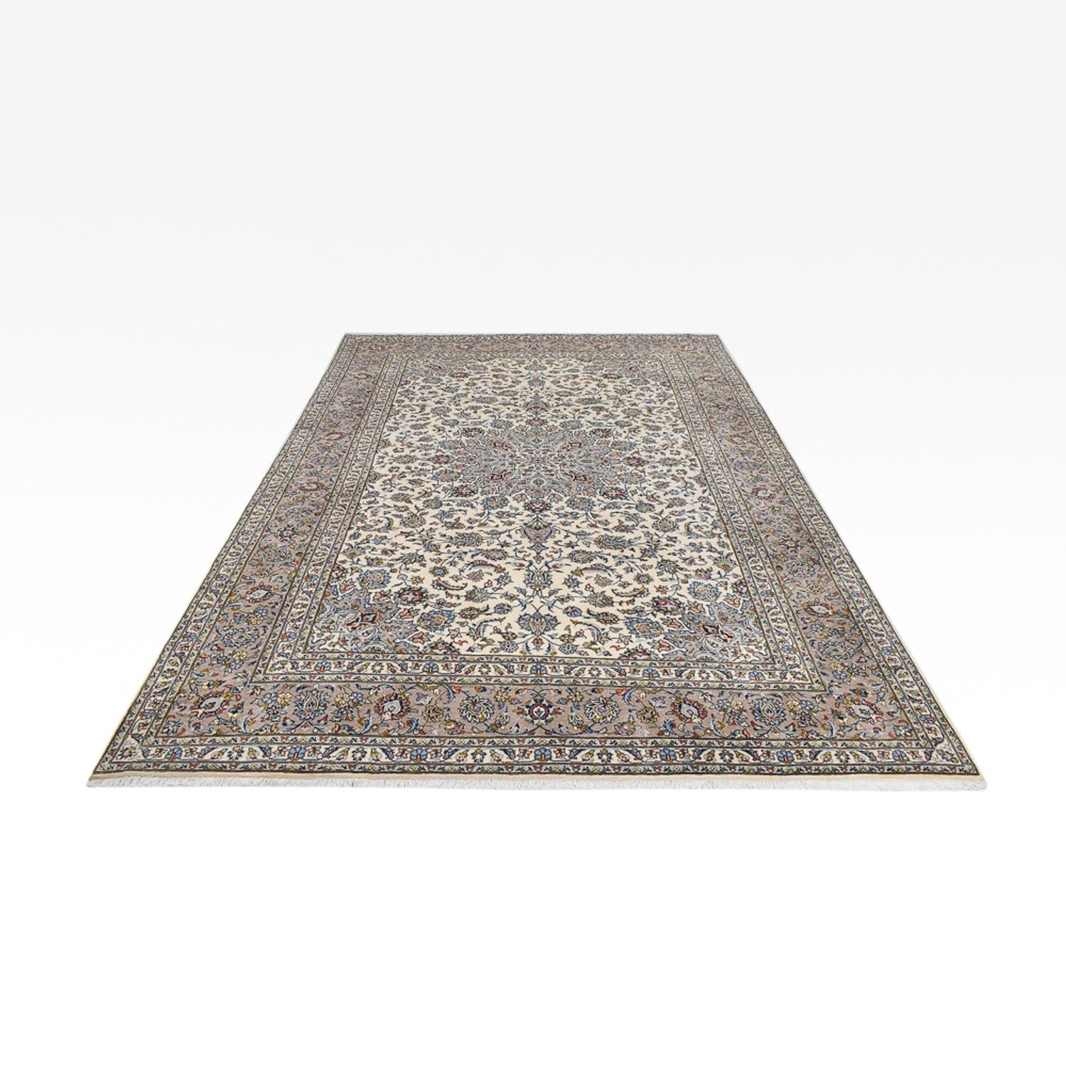 Alfombra persa - Keshan - Real - 365 x 247 cm - gris