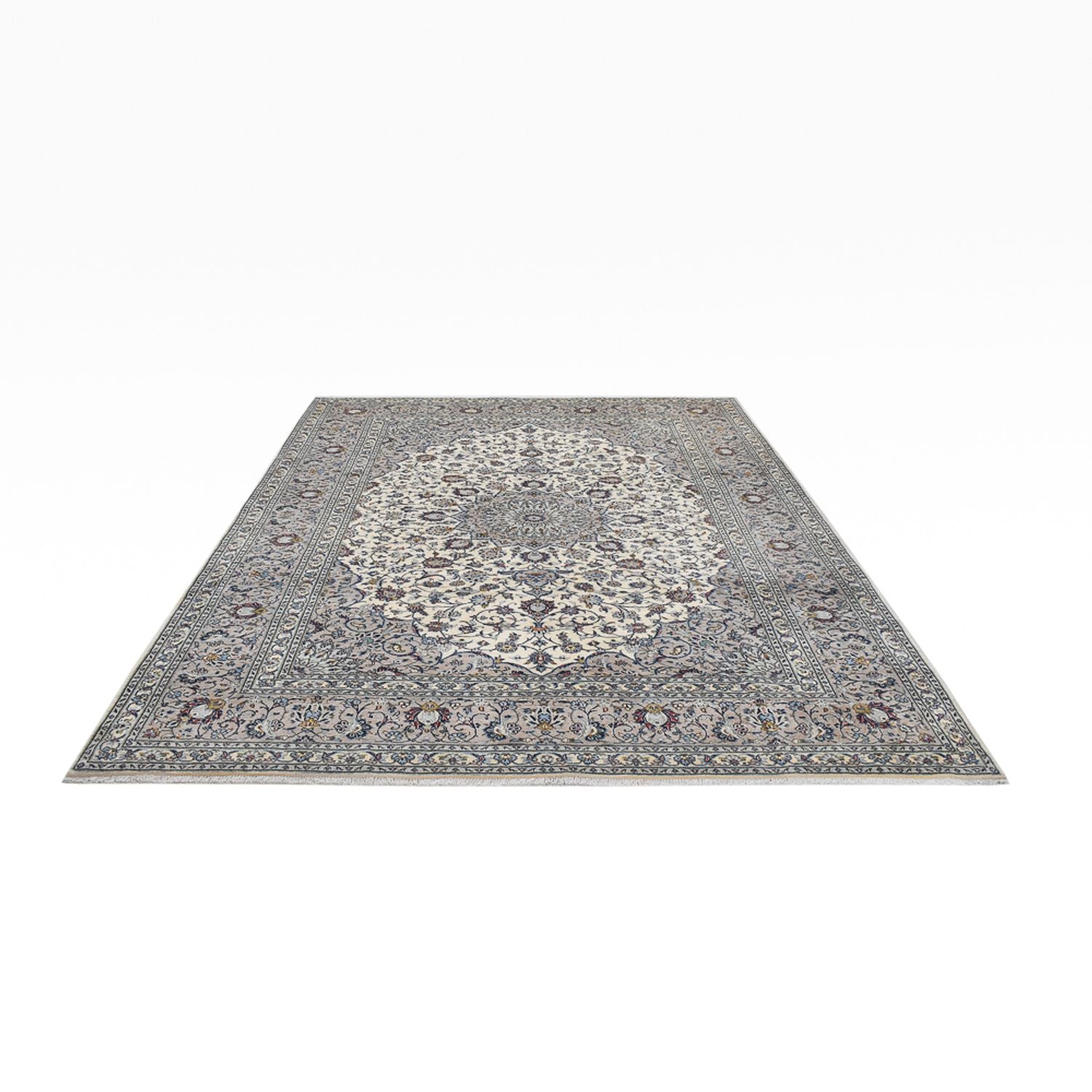 Alfombra persa - Keshan - Real - 340 x 252 cm - gris