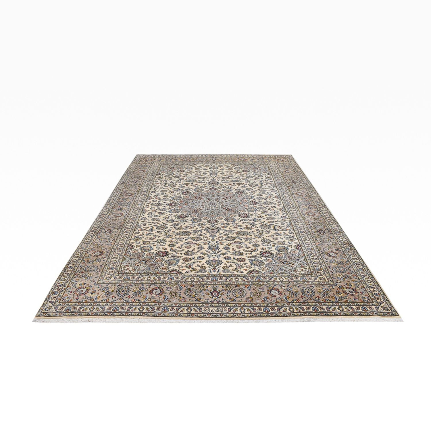 Alfombra persa - Keshan - Real - 355 x 250 cm - arena