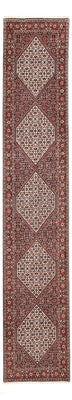 Alfombra de pasillo Alfombra persa - Bidjar - 394 x 73 cm - marrón