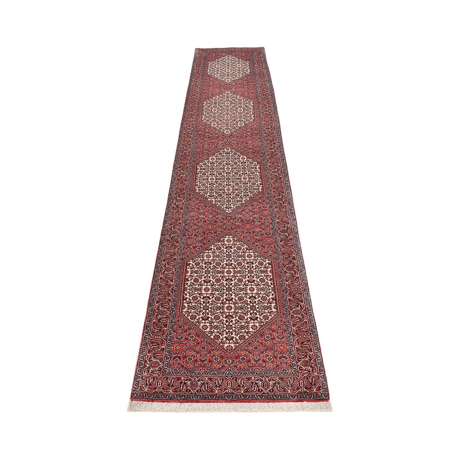 Alfombra de pasillo Alfombra persa - Bidjar - 400 x 74 cm - marrón