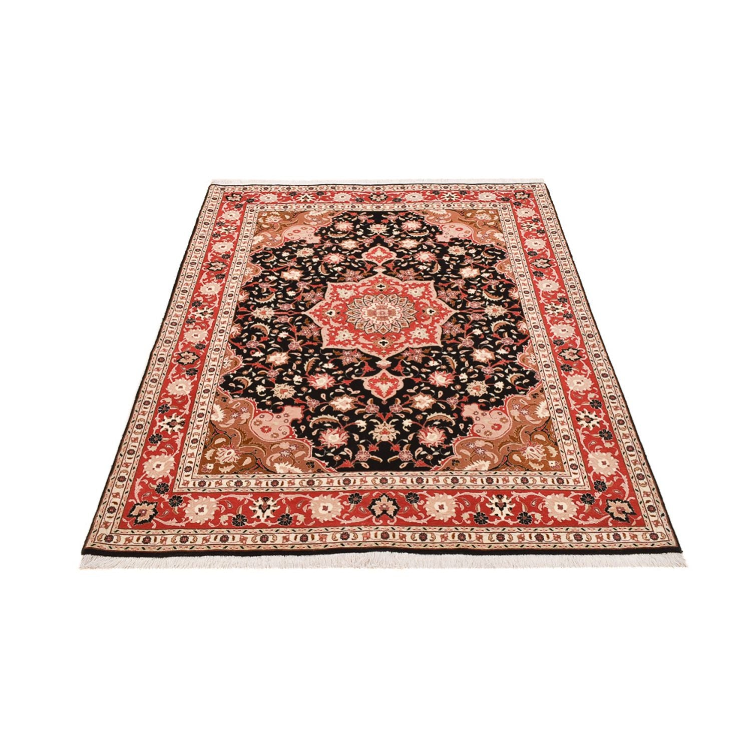 Alfombra Persa - Tabriz - Real - 200 x 153 cm - azul oscuro