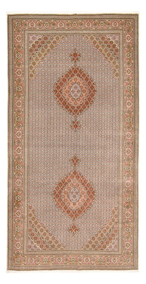 Alfombra de pasillo Alfombra Persa - Tabriz - Real - 400 x 202 cm - rojo claro