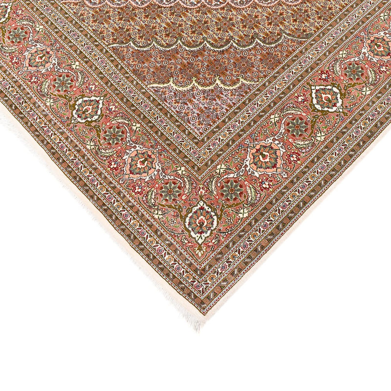 Alfombra de pasillo Alfombra Persa - Tabriz - Real - 400 x 202 cm - rojo claro