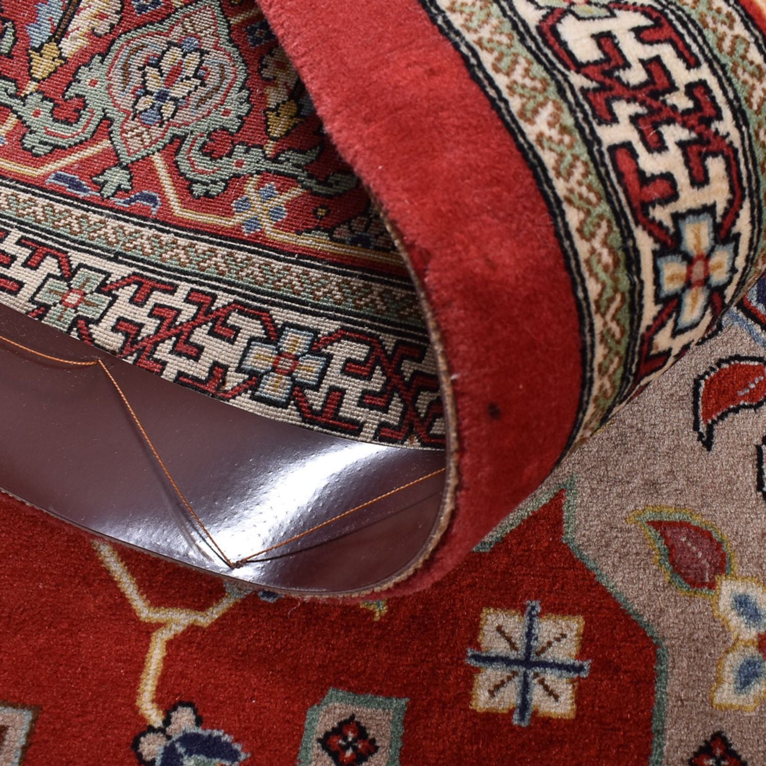 Alfombra Persa - Ghom - Royal - 204 x 137 cm - rojo