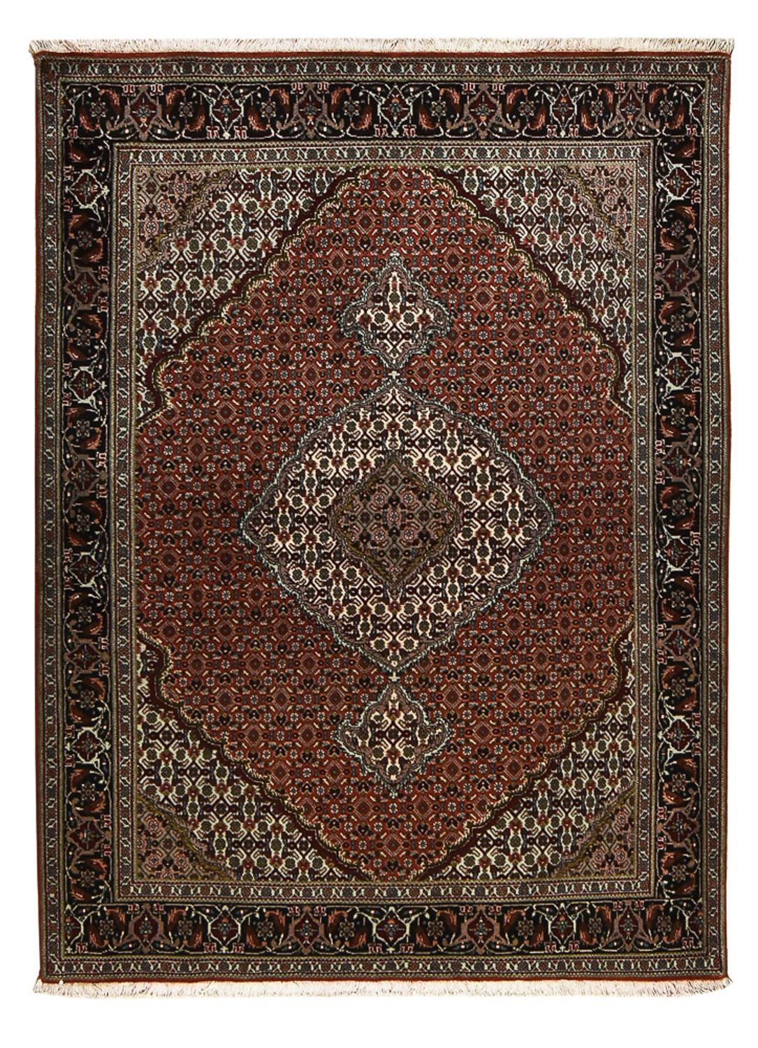 Alfombra Persa - Tabriz - Real - 203 x 150 cm - rojo oscuro