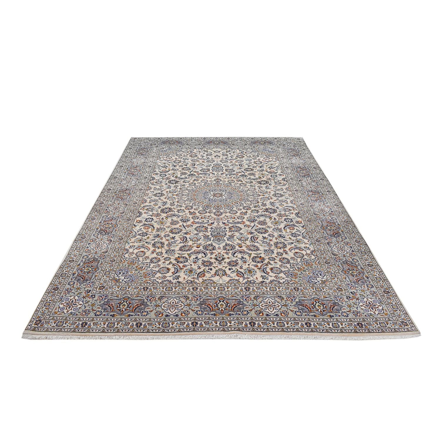 Alfombra persa - Keshan - Real - 340 x 233 cm - gris