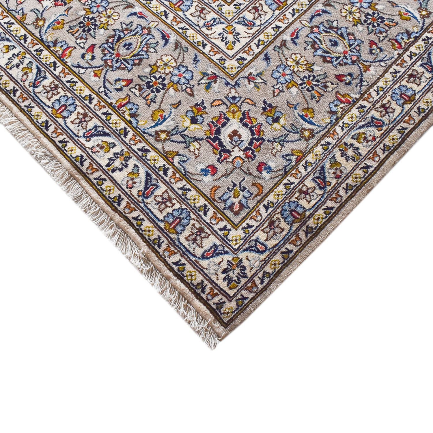 Alfombra persa - Keshan - Real - 354 x 255 cm - gris
