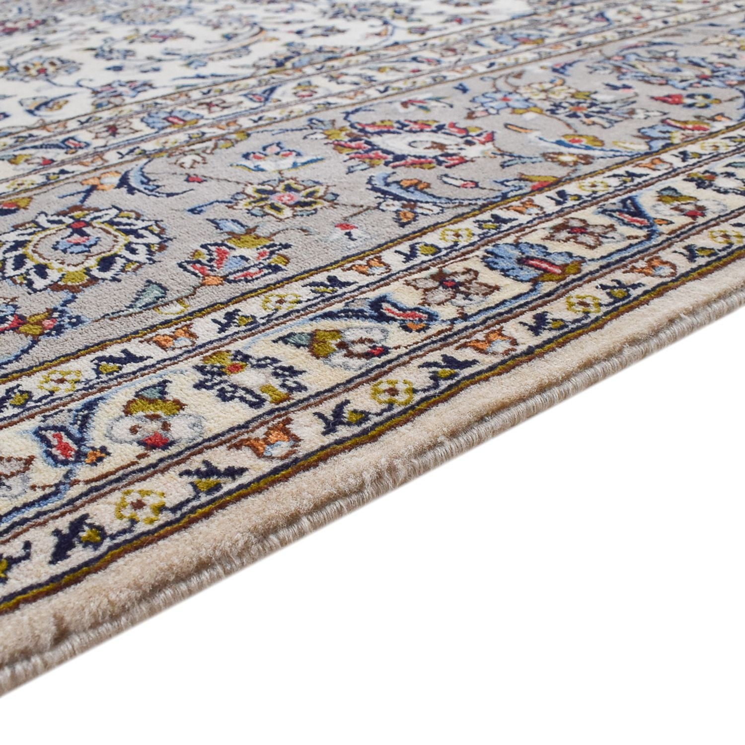 Alfombra persa - Keshan - Real - 354 x 255 cm - gris