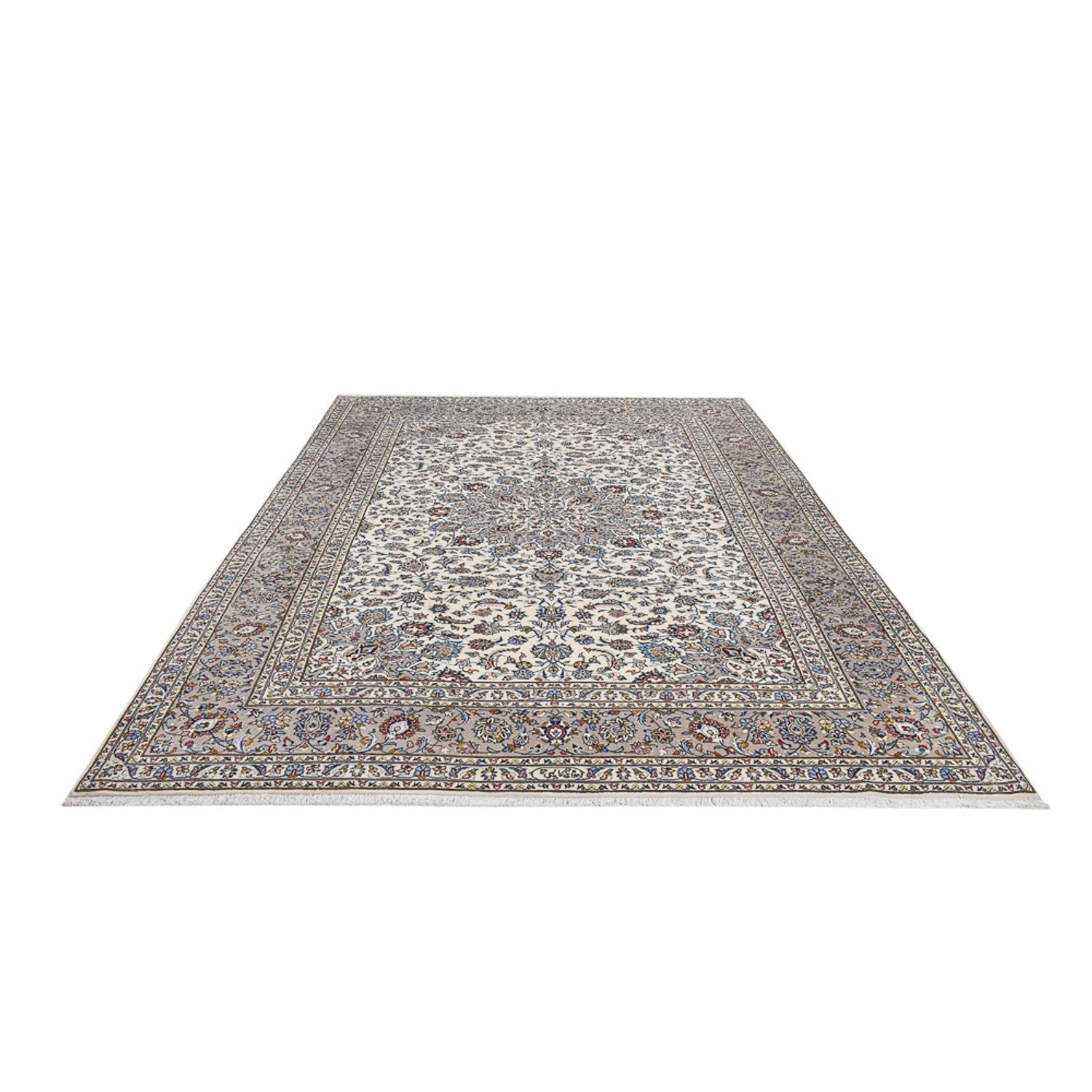 Alfombra persa - Keshan - Real - 354 x 255 cm - gris
