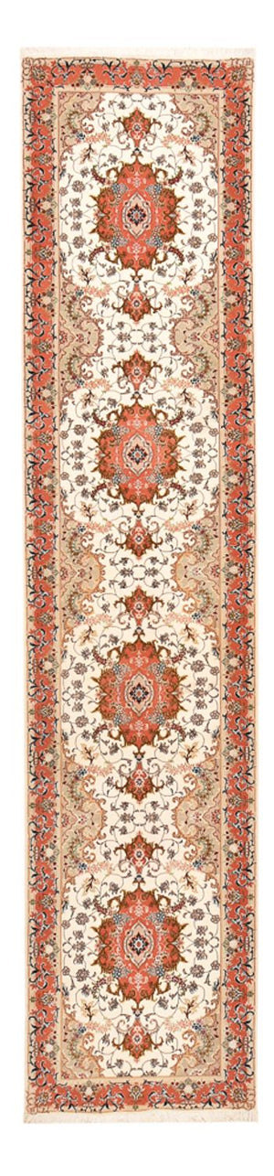 Alfombra de pasillo Alfombra Persa - Tabriz - Real - 404 x 89 cm - multicolor