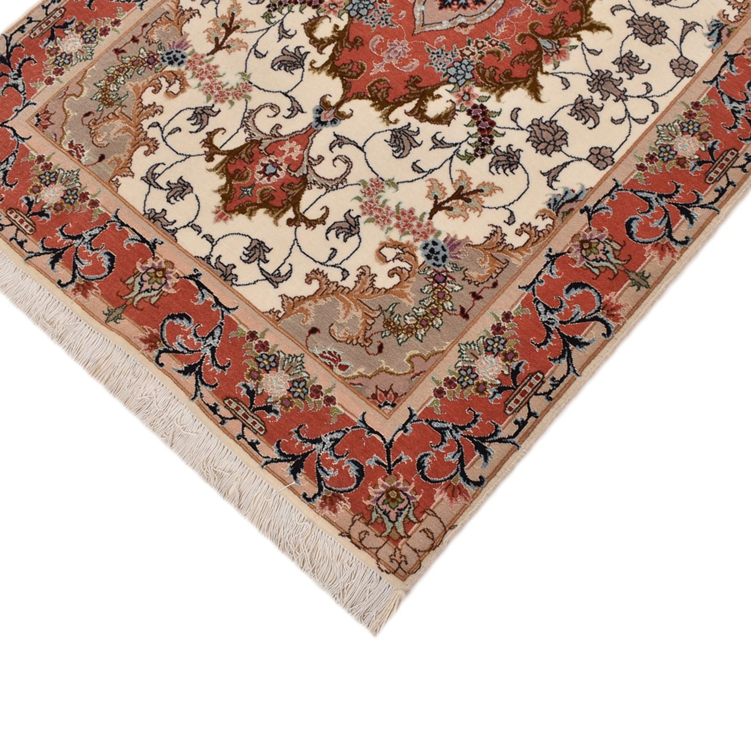 Alfombra de pasillo Alfombra Persa - Tabriz - Real - 404 x 89 cm - multicolor