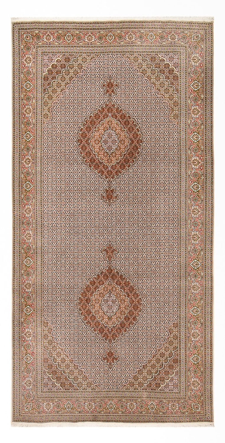Alfombra de pasillo Alfombra Persa - Tabriz - Real - 397 x 197 cm - óxido