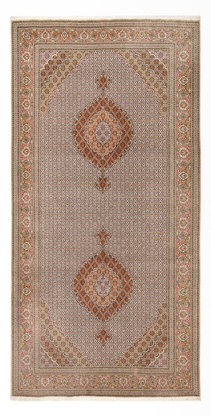 Alfombra de pasillo Alfombra Persa - Tabriz - Real - 397 x 197 cm - óxido
