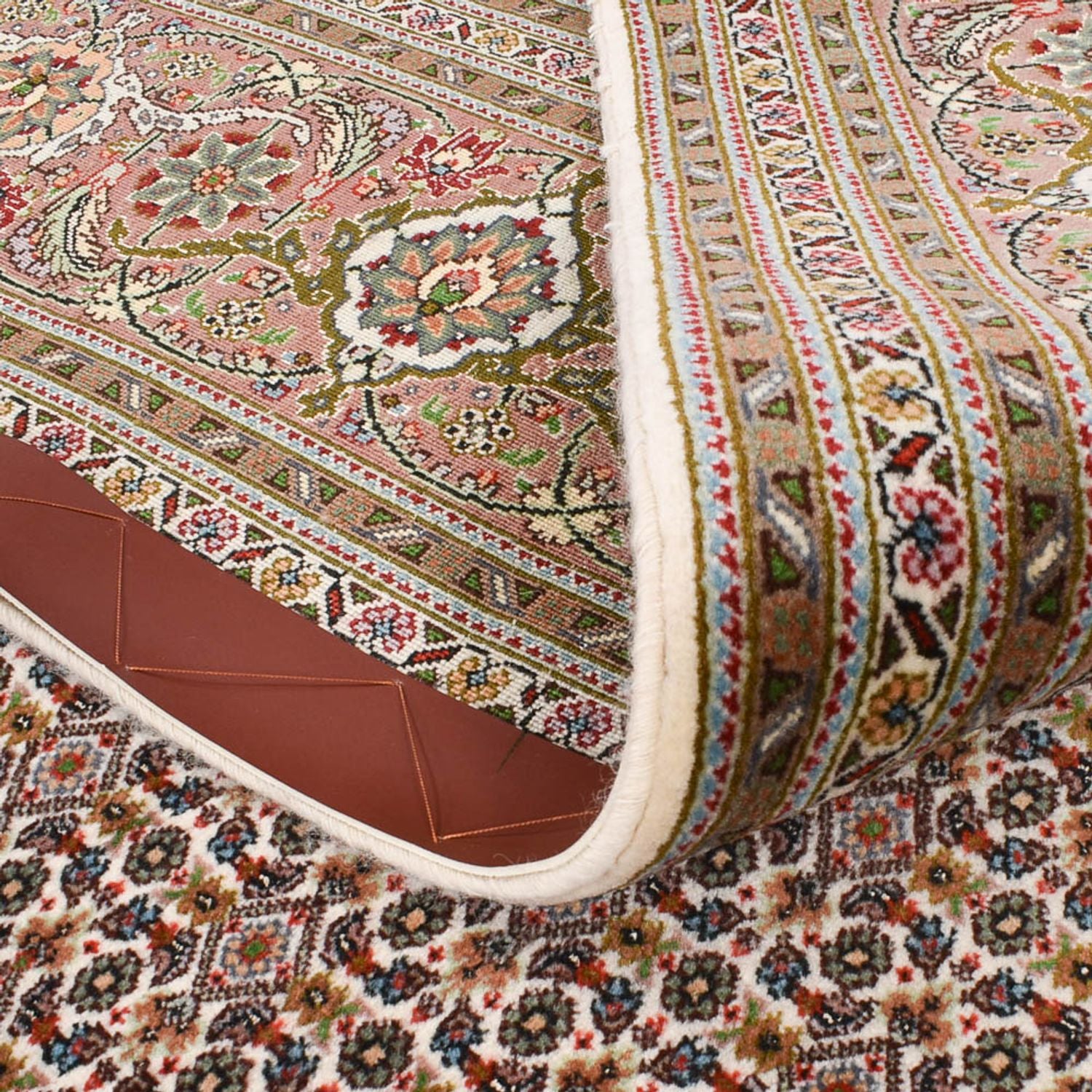 Alfombra de pasillo Alfombra Persa - Tabriz - Real - 397 x 197 cm - óxido