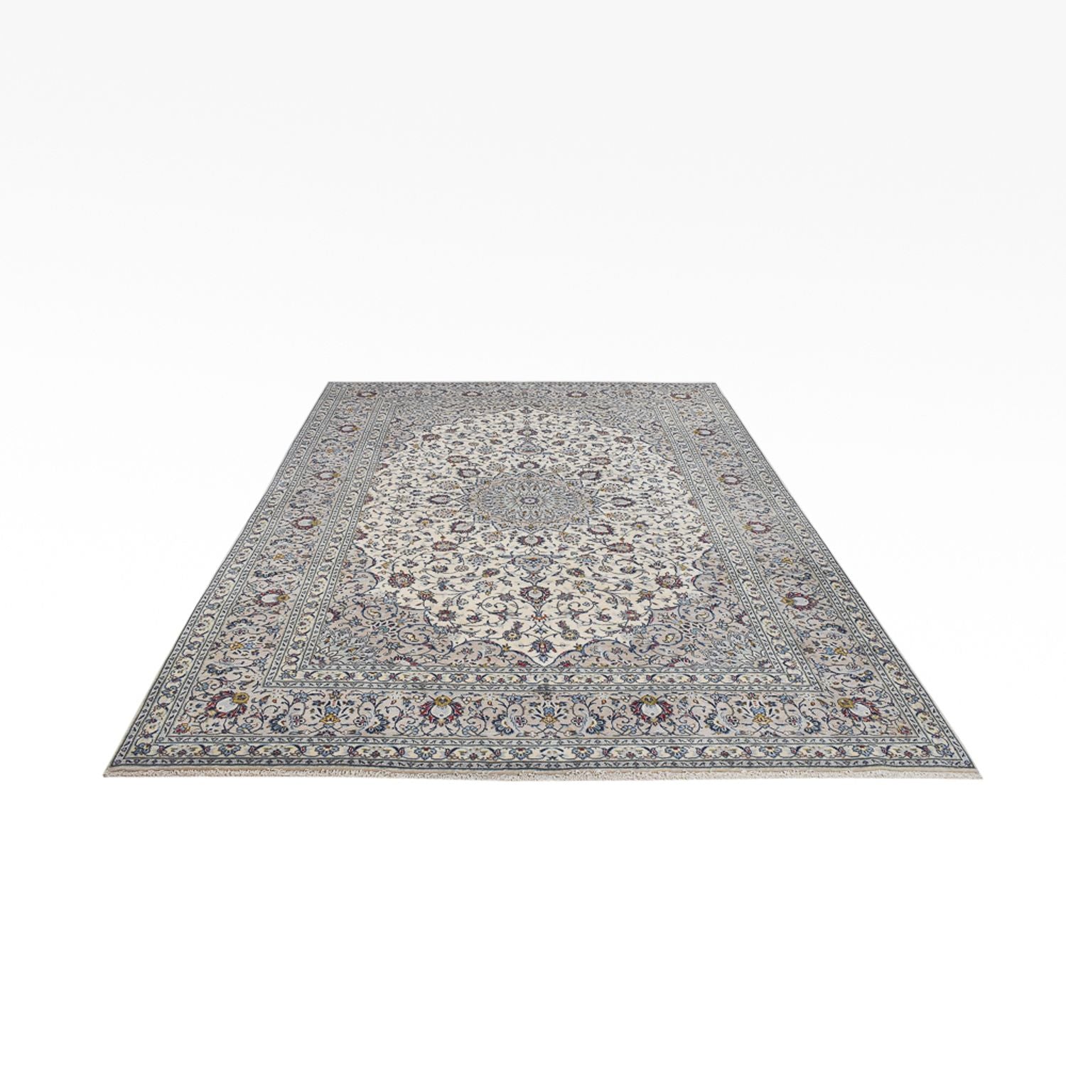 Alfombra persa - Keshan - Real - 354 x 245 cm - gris