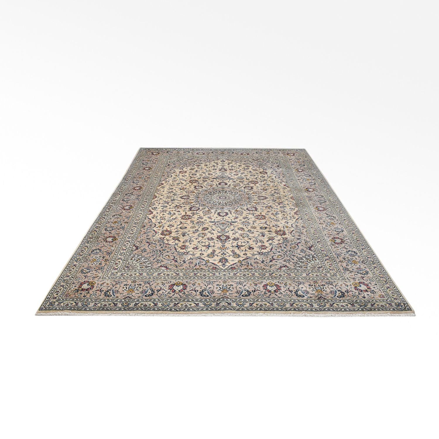 Alfombra persa - Keshan - Real - 348 x 242 cm - arena