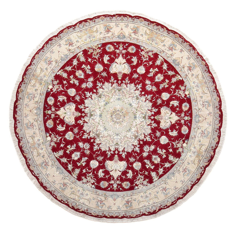 Alfombra Persa - Tabriz - Prima redondo  - 250 x 250 cm - rojo