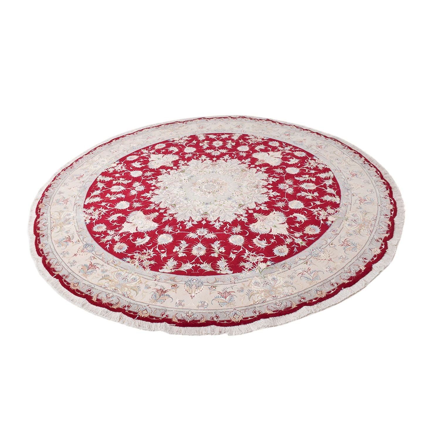 Alfombra Persa - Tabriz - Prima redondo  - 250 x 250 cm - rojo