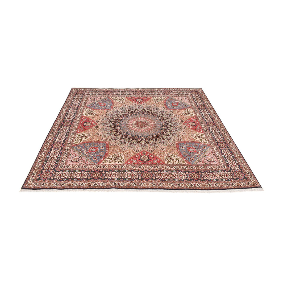 Alfombra Persa - Tabriz - Prima - 260 x 253 cm - beige oscuro