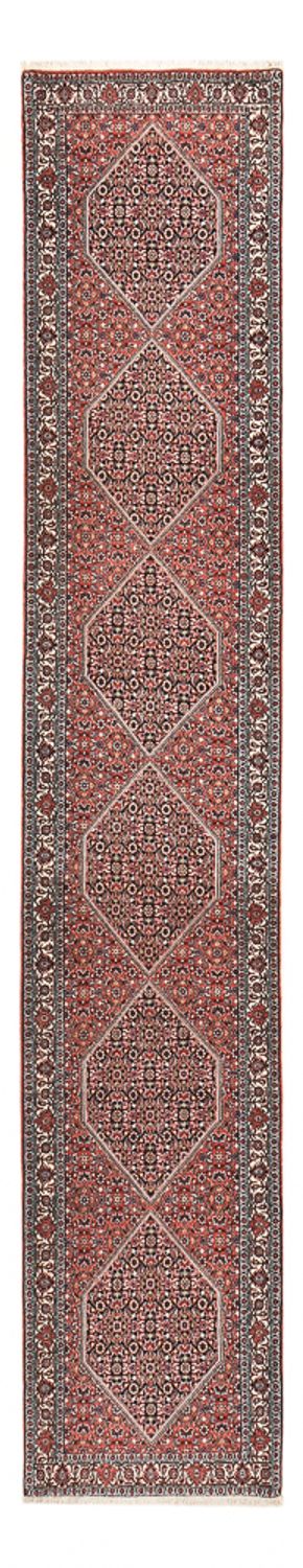 Alfombra de pasillo Alfombra persa - Bidjar - 402 x 76 cm - marrón