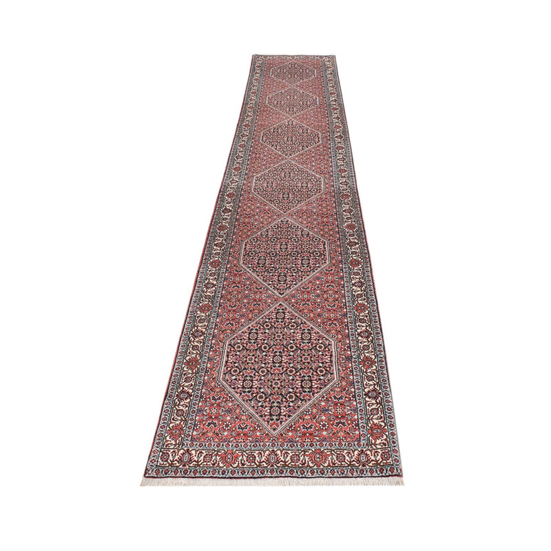 Alfombra de pasillo Alfombra persa - Bidjar - 402 x 76 cm - marrón