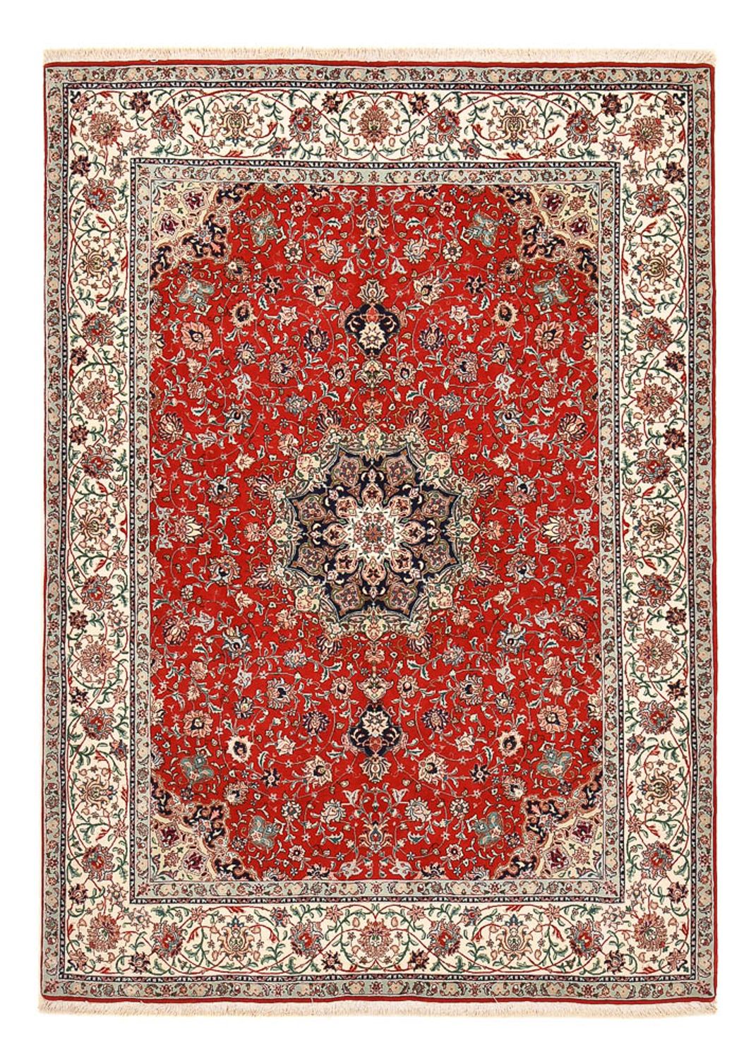 Alfombra Persa - Tabriz - Prima - 213 x 150 cm - rojo