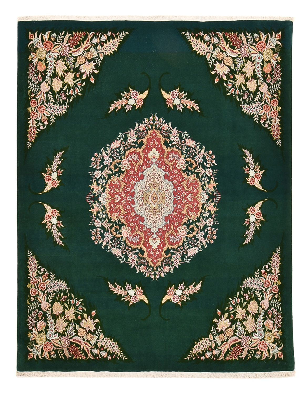 Alfombra Persa - Tabriz - Real - 250 x 200 cm - verde