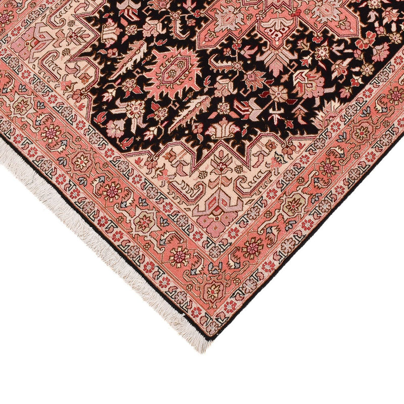 Alfombra de pasillo Alfombra Persa - Tabriz - Real - 352 x 91 cm - azul oscuro