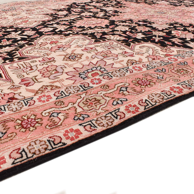 Alfombra de pasillo Alfombra Persa - Tabriz - Real - 352 x 91 cm - azul oscuro