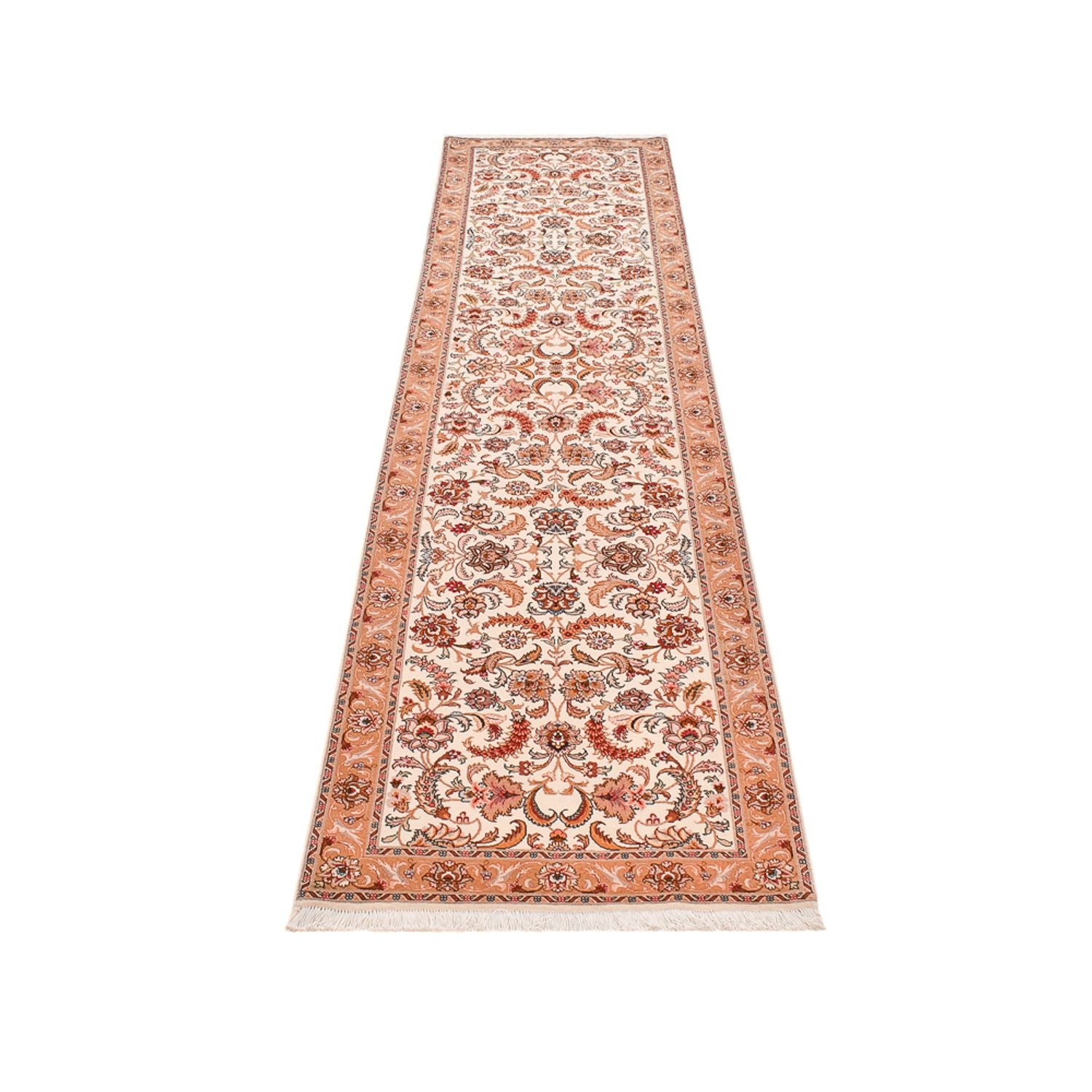 Alfombra de pasillo Alfombra Persa - Tabriz - Prima - 314 x 80 cm - beige