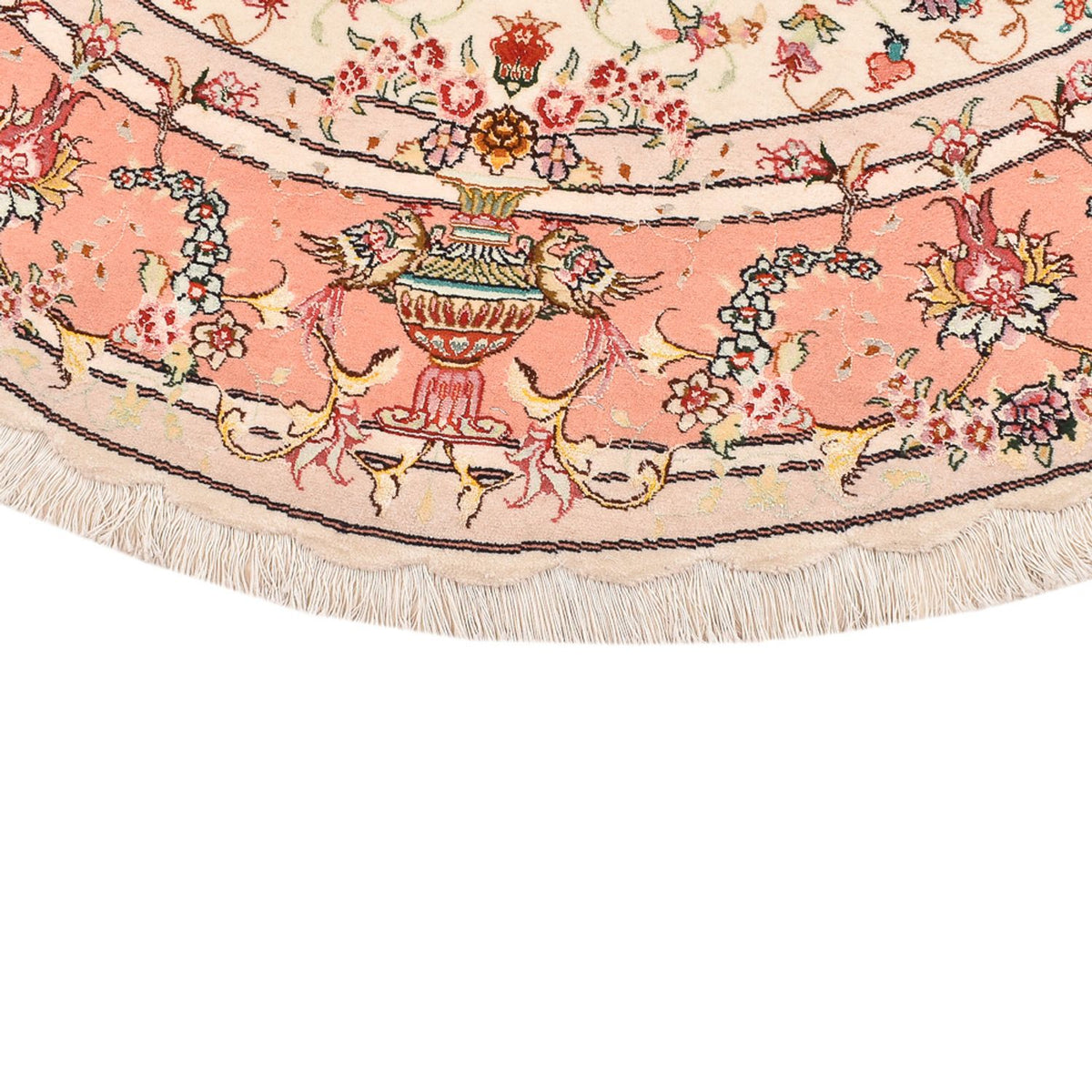 Alfombra Persa - Tabriz - Prima redondo  - 200 x 200 cm - crema