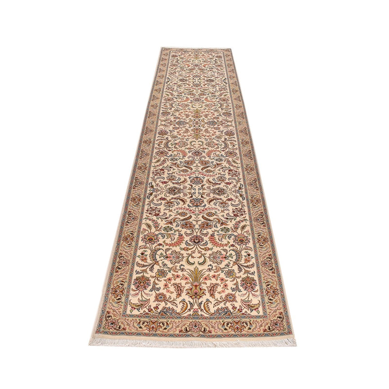 Alfombra de pasillo Alfombra Persa - Tabriz - Real - 405 x 84 cm - beige