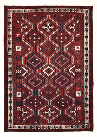 Alfombra Gabbeh - Loribaft Persa - 302 x 222 cm - rojo burdeos